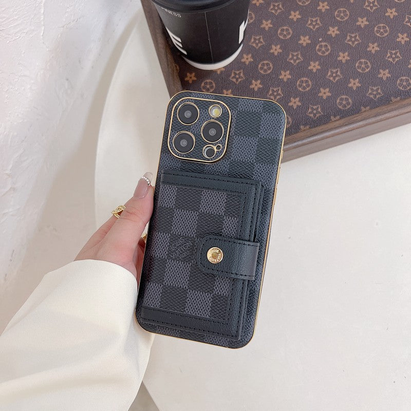 Luxe iPhone-hoesje met klassieke kleurenkaarttas