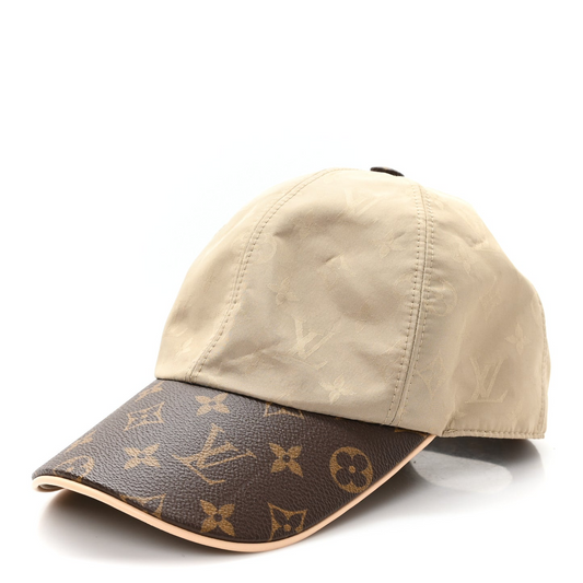 Kap tal-baseball ta' xifer ta' kuntrast beige