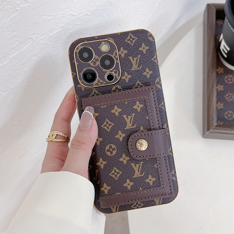 Luxe iPhone-hoesje met klassieke kleurenkaarttas