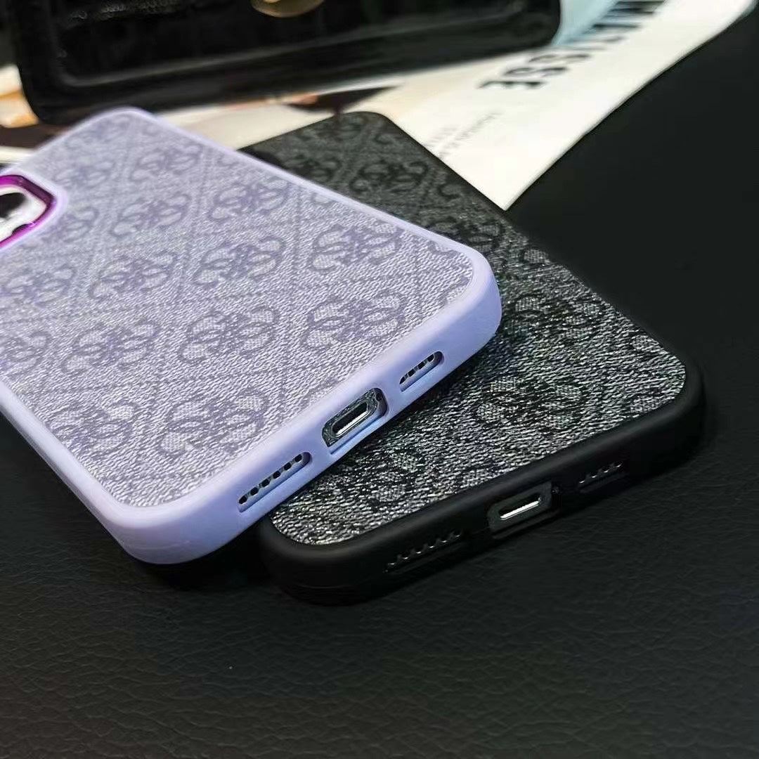 パープル ラグジュアリー iPhone ケース-MD231025