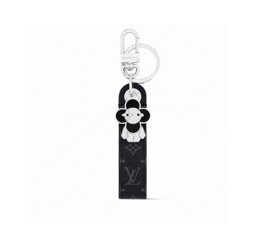 Floral Charm Keychain Strap | Monogram Pattern Bag & Key Holder