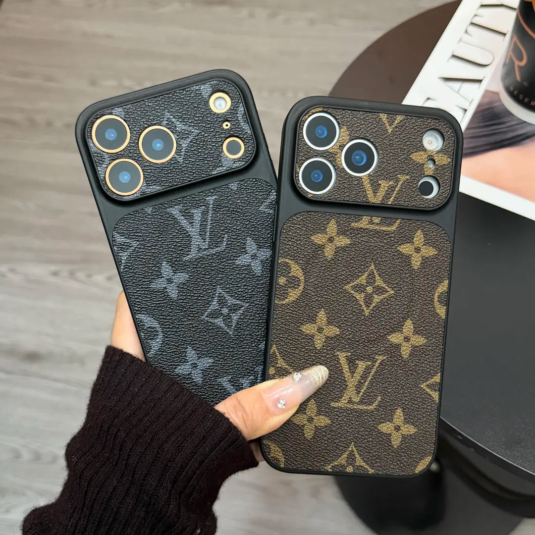 MagSafe Klassiek leren iPhone-hoesje met monogram