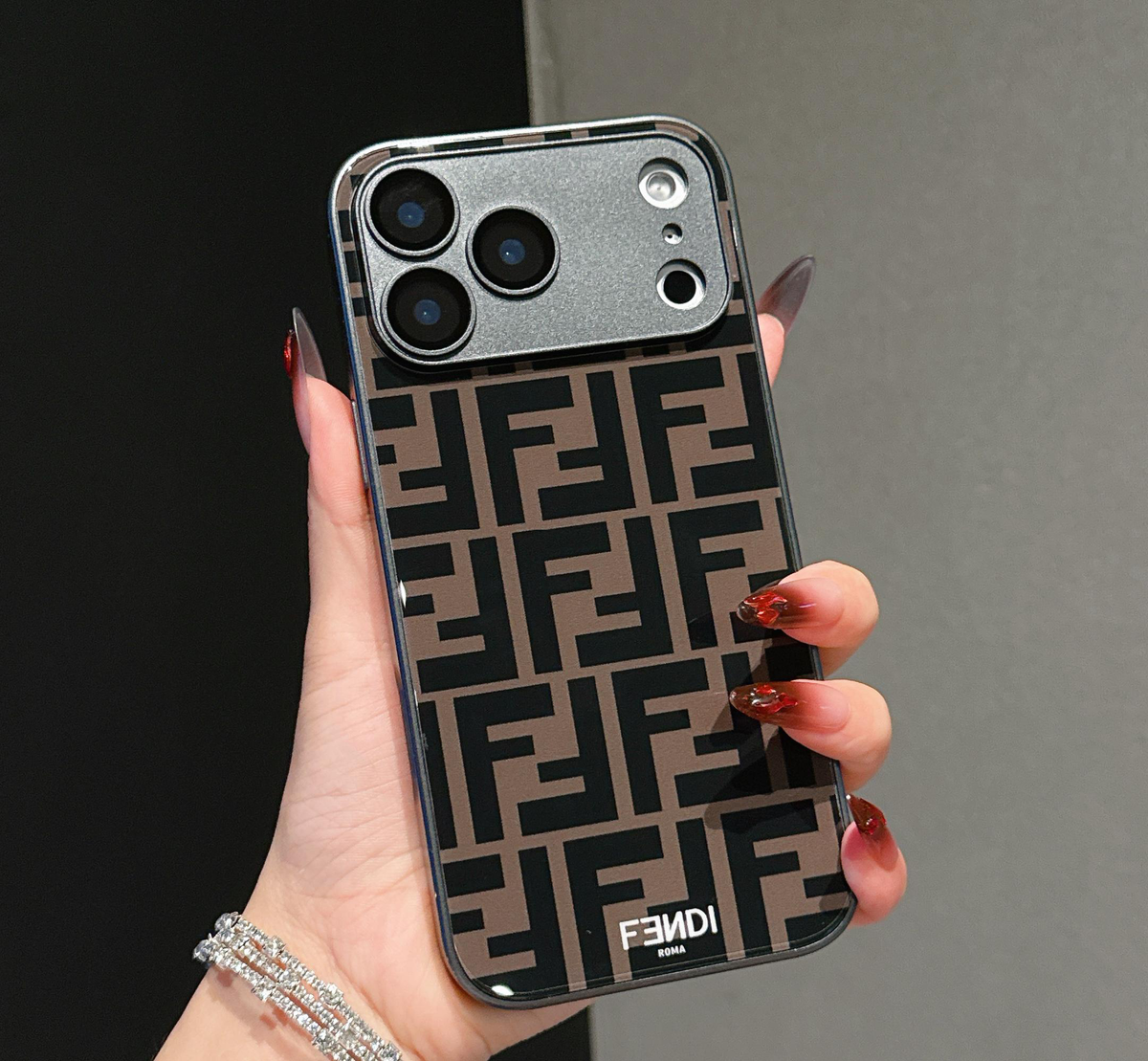 Luxe schokbestendig iPhone-hoesje met patroon en camerabescherming