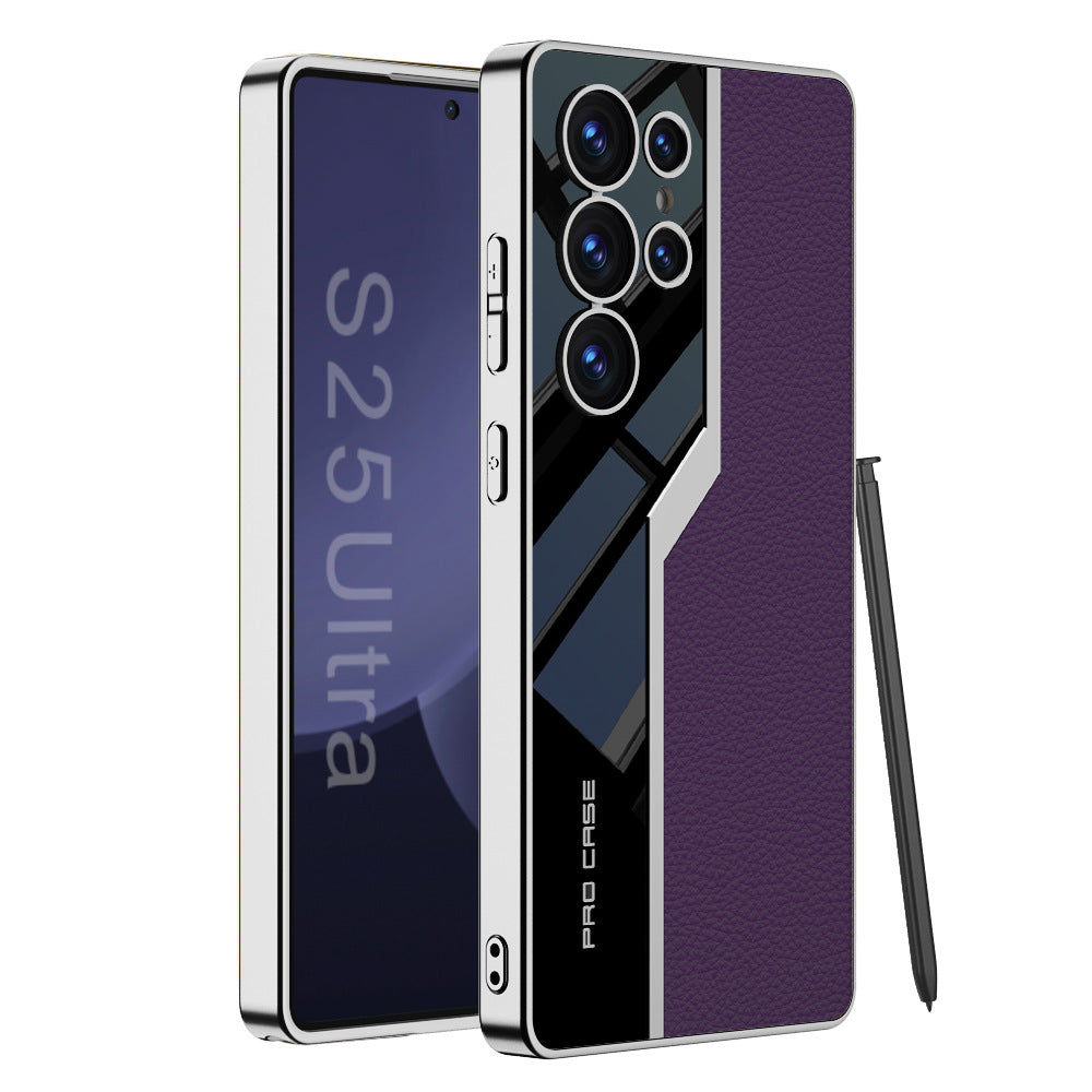 Elektromos bőr zuhanásgátló telefontok Galaxy S26 S25 S24 S23 Ultra Plus telefonhoz
