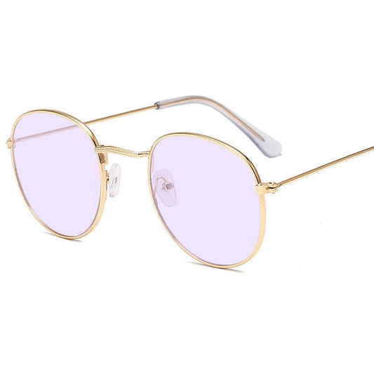 LeonLion Classic Small Frame Round Sunglasses Women/Men Brand Designer Alloy Mirror Sun Glasses Vintage Modis Oculos